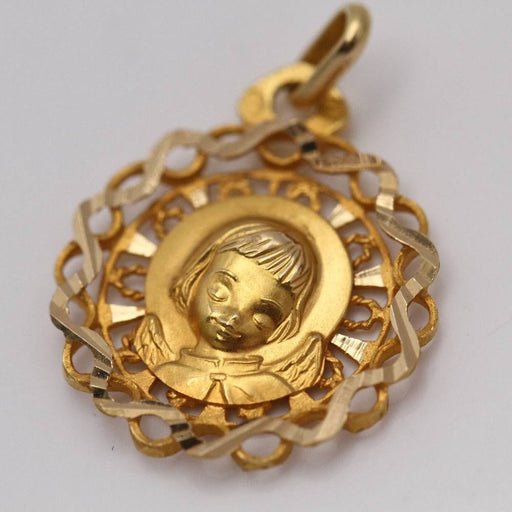 Communion Medal Pendant in Yellow Gold 58 Facettes 38431676