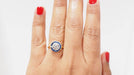 Ring 54 Old ring in yellow gold with calibrated sapphires and diamonds 58 Facettes 32179