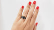Bague 54 Bague Bulgari en or rose et céramique noir 58 Facettes 31946