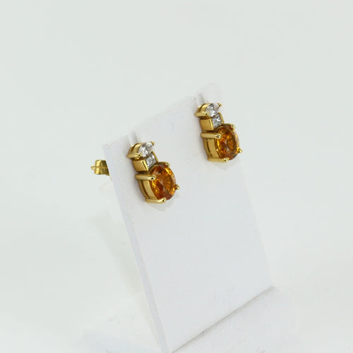 Boucles d'oreilles Boucles d'oreilles citrines et diamants 58 Facettes