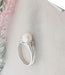 Ring Ring White Cultured Pearl Diamonds White Gold 58 Facettes AA 1500