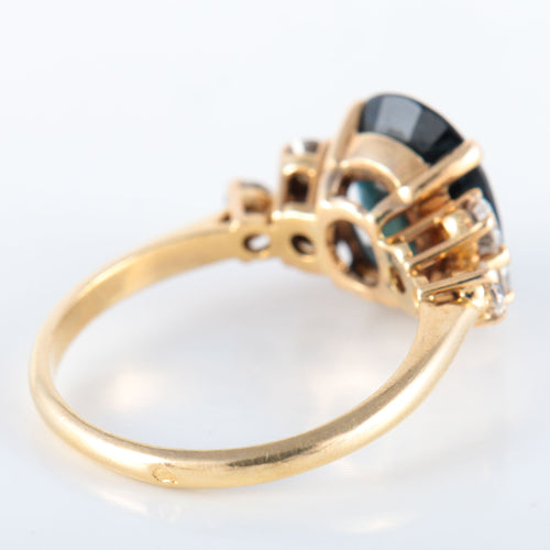 Bague 53 Bague Saphir 6 Diamants 58 Facettes 8397