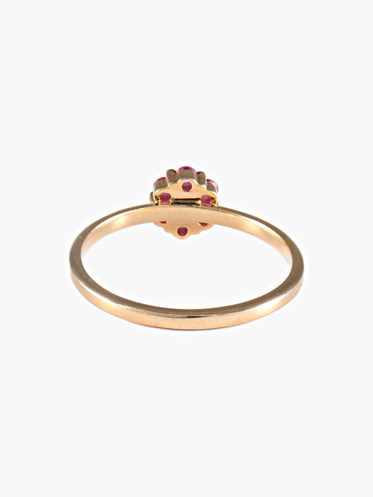 Bague 52 Bague Fleur Saphirs roses 58 Facettes