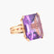 Bague 50 Bague Or jaune Pierre violette 58 Facettes
