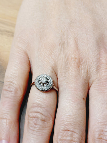 Bague 53 Bague Or Blanc Diamants 58 Facettes