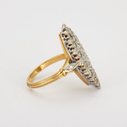 Bague 55.5 Bague marquise 2 ors, diamants 58 Facettes HS27014