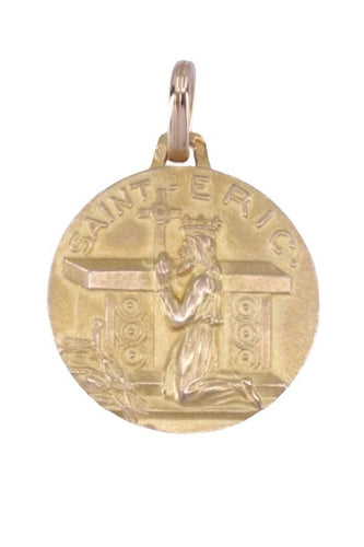 Pendentif MÉDAILLE ANCIENNE SAINT ÉRIC 58 Facettes 072761