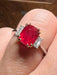 Ring 54 Ruby Ring 3.17ct Diamonds 58 Facettes A 7533
