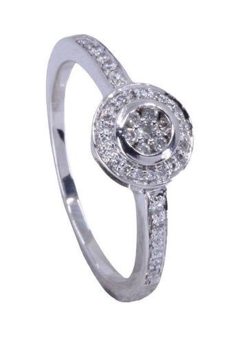 Bague 52 Solitaire Or blanc Diamant 58 Facettes 082731