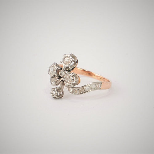 Bague Bague Duchesse Ancienne Or Gris Platine Diamants 58 Facettes LOT 3446