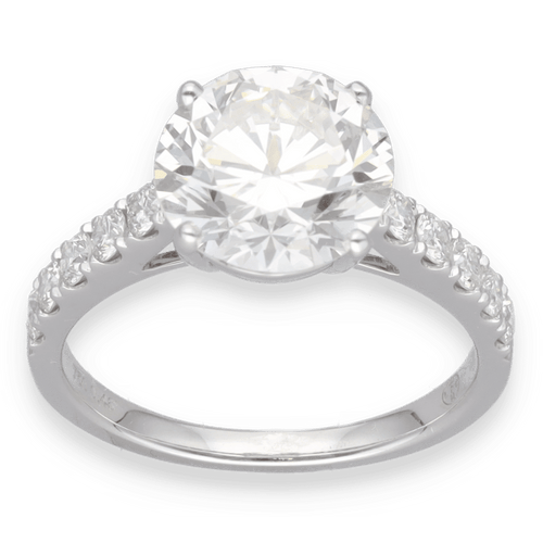 Bague Solitaire en or gris, diamant 58 Facettes