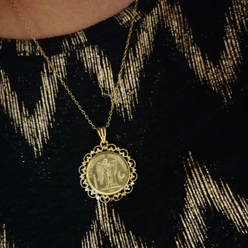 Pendentif PENDENTIF PORTE PIÈCE 20 FRANCS GÉNIE 58 Facettes 3803