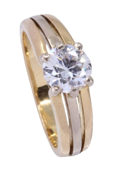 Bague 53 Solitaire diamant 1 carat 58 Facettes 080701