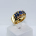 Ring 54 Sapphire and diamond tank ring 58 Facettes