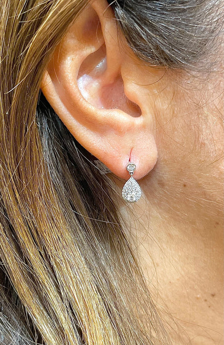 Boucles d'oreilles Boucles d’oreilles diamants forme goutte 58 Facettes