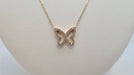 Butterfly Necklace in Yellow Gold & Diamonds 58 Facettes