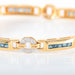 YELLOW GOLD SAPPHIRE AND DIAMOND BRACELET Bracelet 58 Facettes LP 2140