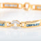 Bracelet BRACELET OR JAUNE SAPHIRS ET DIAMANTS 58 Facettes LP 2140