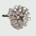 Ring 54 Retro rosette ring in white gold and diamonds 58 Facettes Q977A