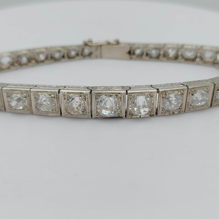 Bracelet Bracelet rivière fin XIXème diamants 58 Facettes