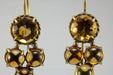 Earrings Old gold yellow topaz earrings 58 Facettes 7340