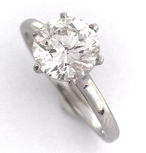 Bague 55 Bague Solitaire Platine Diamant 2 carats 58 Facettes