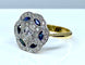 Bague 52 Bague Or jaune et Or blanc Saphirs et Diamants 58 Facettes AB219