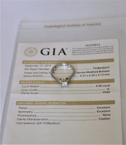 Bague 51 Bague solitaire taille princesse 58 Facettes 396