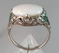 Ring 55 Art Deco Ring Silver Opal Emeralds Diamonds 58 Facettes