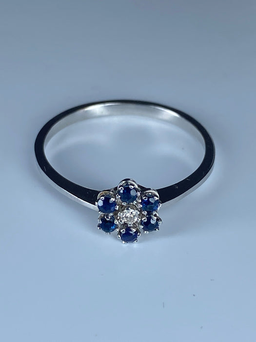 Bague Bague en or saphirs et diamants 58 Facettes