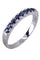 Bague 50 Demi alliance Or blanc Spinelles bleues 58 Facettes 082011