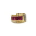 Ring 57 TANK ring Yellow gold Ruby Diamonds 58 Facettes 240038R
