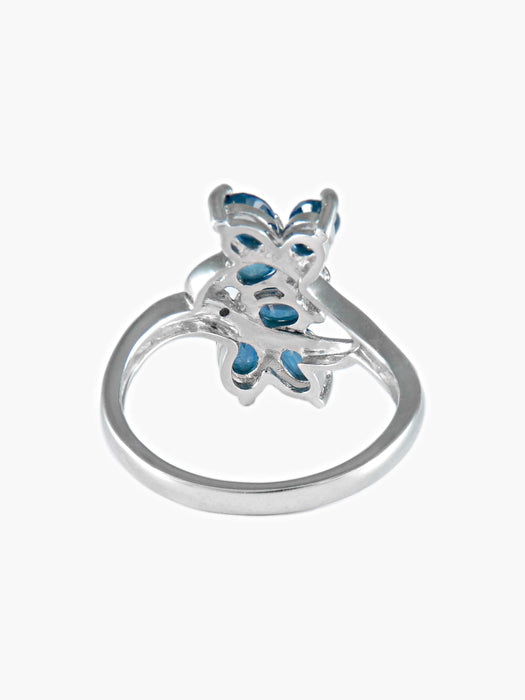 Bague 52 Bague Florale Saphirs 58 Facettes