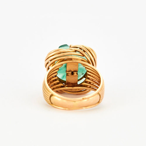 Bague 51 Bague Chrysoprase Diamant 58 Facettes 230492