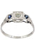 Ring ART-DECO SAPPHIRE AND DIAMOND RING 58 Facettes 042051