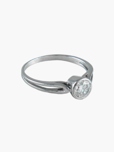 Bague Bague Solitaire serti clos 58 Facettes