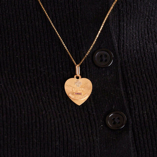 Pendentif Médaille d'amour Augis forme coeur 58 Facettes