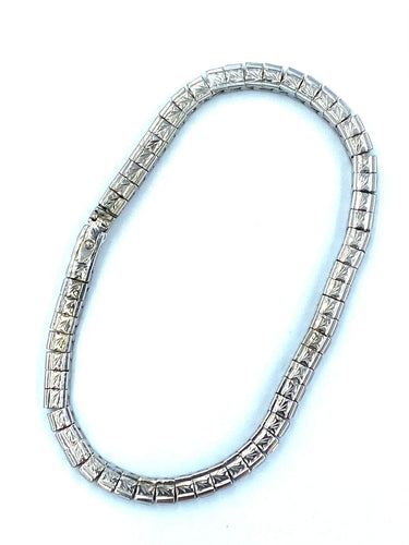 Bracelet Bracelet vintage or blanc, diamants 58 Facettes