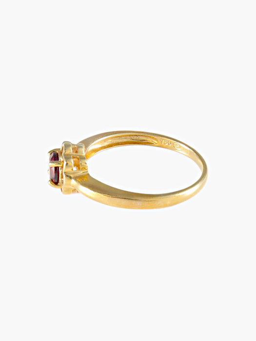 Bague 52 Bague Fleurette Rubis 58 Facettes