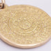 Aztec Calendar Medal Pendant in Yellow Gold. 58 Facettes D359138JC