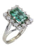 Ring 48 OLD GREEN QUARTZ AND DIAMOND RING 58 Facettes 057151