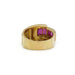 Ring 57 TANK ring Yellow gold Ruby Diamonds 58 Facettes 240038R