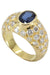 SAPPHIRE AND DIAMOND BANGLE RING 58 Facettes 045771