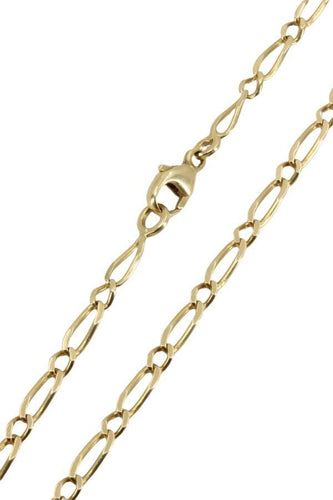 Collier CHAINE MAILLE FIGARO ALTERNÉE 58 Facettes 052911