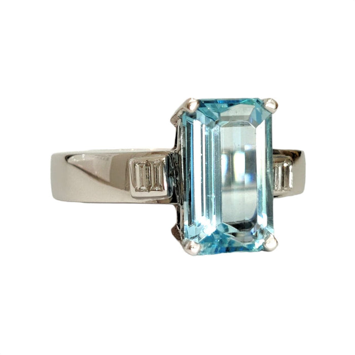 Bague 58 Bague Aigue-Marine Diamants 58 Facettes 1-1382/4