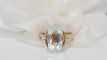 Bague 55.5 Bague vintage en or jaune, aigue marine et diamants 58 Facettes 30670