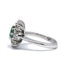 Ring 50 / White/Grey / 750‰ Gold Marguerite Ring Emerald Diamonds 58 Facettes 220019R