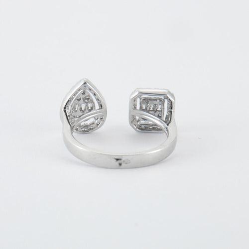 Bague Bague en or blanc & diamants 58 Facettes