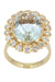 Bague BAGUE MARGUERITE AIGUE MARINE ET DIAMANTS 58 Facettes 048061