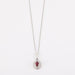 Pendant chain necklace, ruby ​​and diamond 58 Facettes